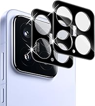 Rear Camera Protection Film for Xiaomi 15 5G, 2 Pieces Hardness 9H HD Anti-Scratch Anti-fingerprint Camera Tempered Glass Protective Film-Black