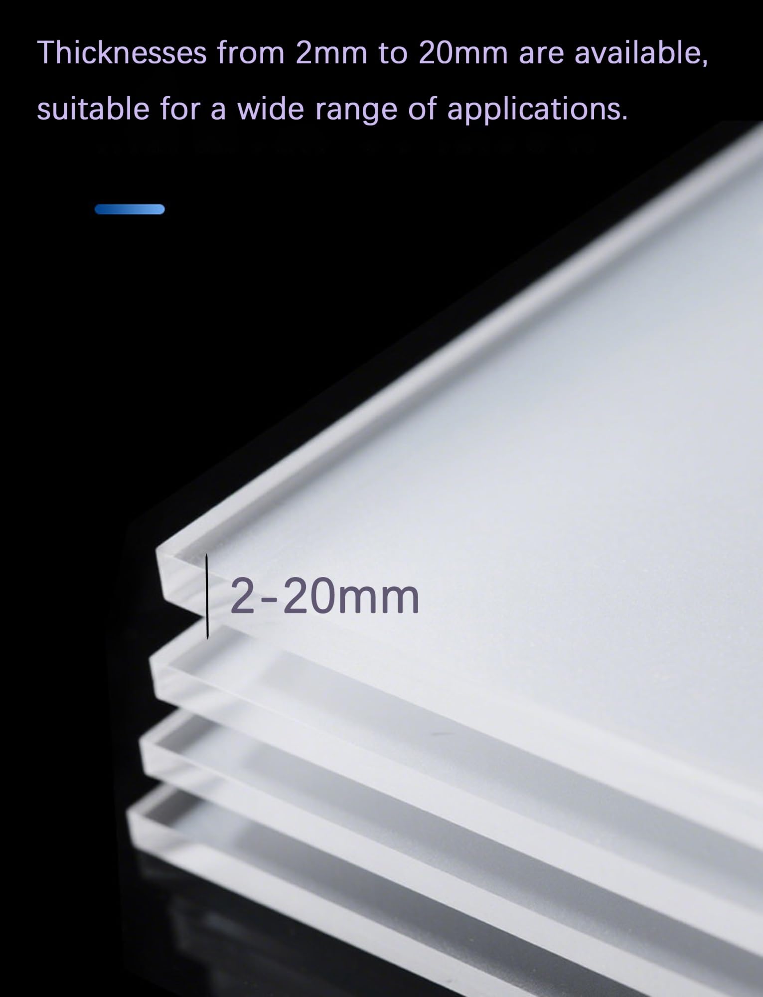 Foglio acrilico satinato, spesso plastica PMMA per display, progetti fai da te e segnaletica di lusso, doppio lato, diverse opzioni di spessore disponibili