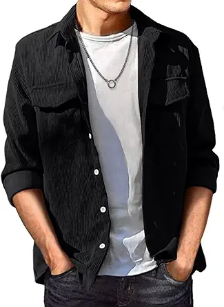 JMIERR Corduroy Button-Down Shirt Shacket