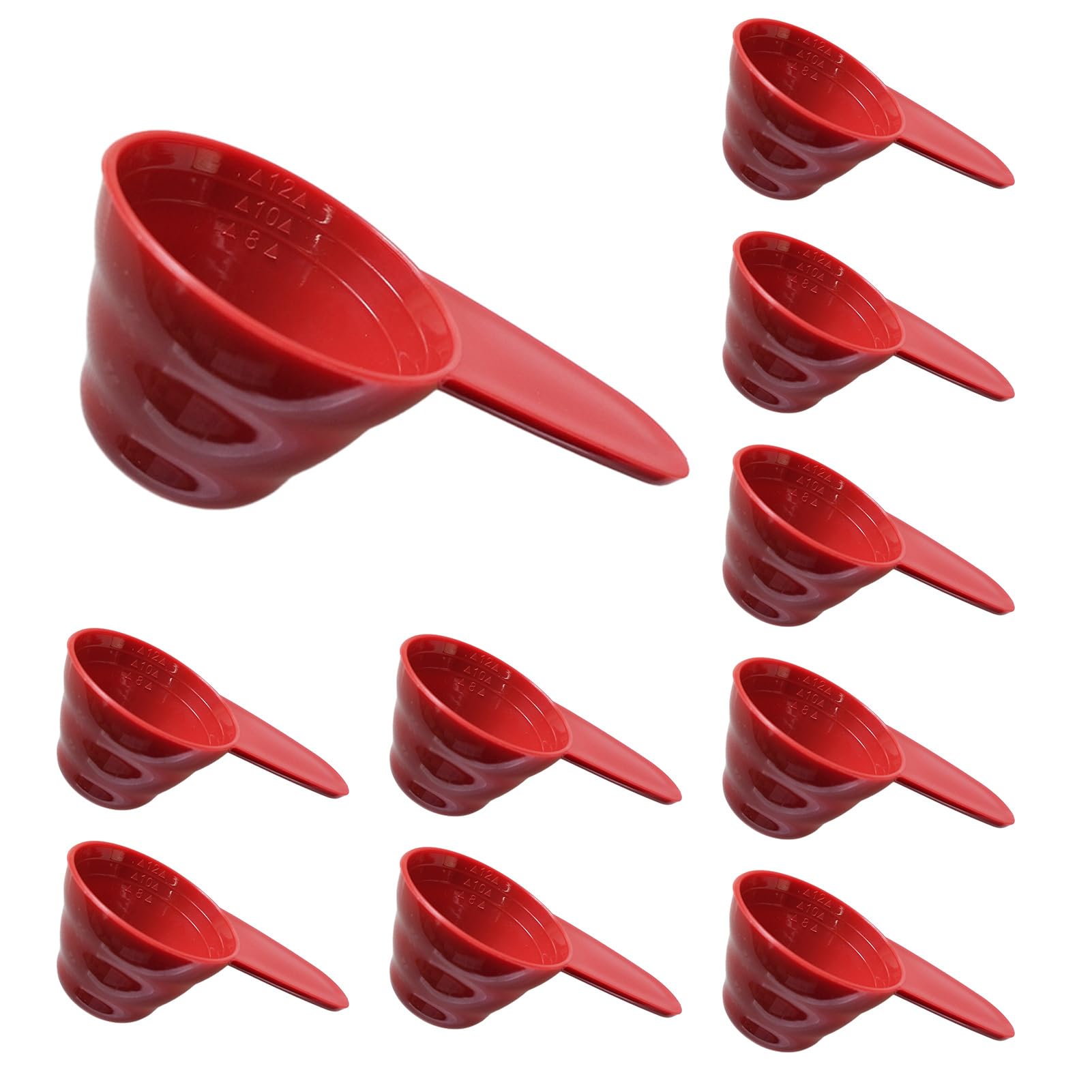HUNYA 10 Red, Black, White Measuring Spoon Set with Scale, 8/10/12g Milk Powder Scoops, Multifunctional Coffee Scoop, Portable Baking Measuring Spoons