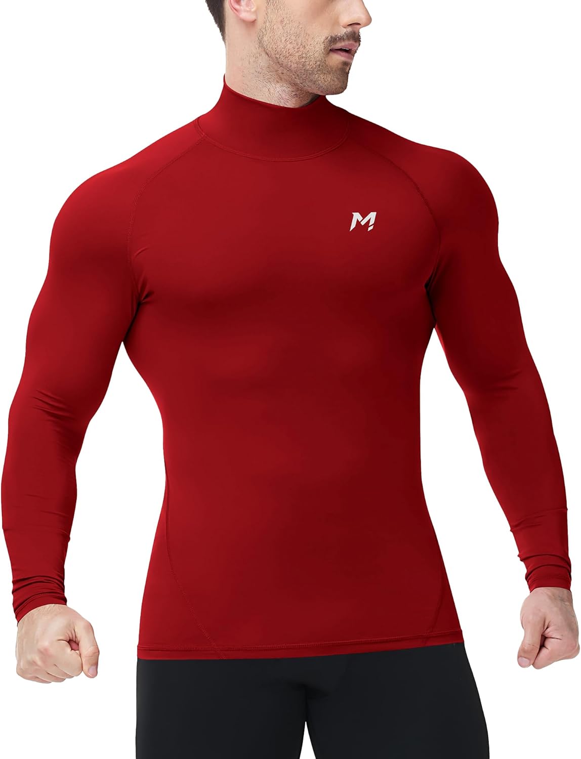 Moozava Mens Compression Shirts Long Sleeve Mock Turtleneck Quick Dry Undershirts Athletic Workout Running Base Layer Top SPF - Image 2