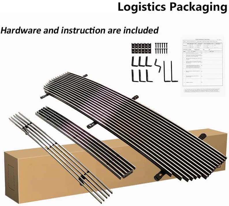 Miniatura 7 de Rejilla cromada para GMC Sierra 15002500HD3500 2003-2007 Insertos de parrilla frontal Billet 3 piezas de aluminio protector de repuesto 04 05 06