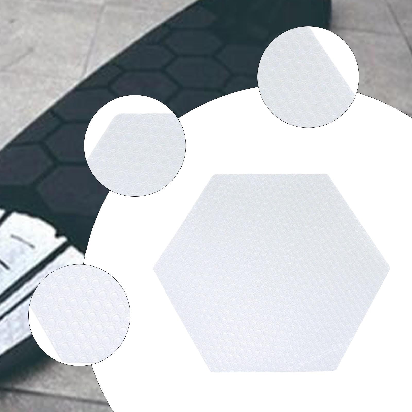 jojomis 20X Surfboard Clear Deck Grip Pad Hexagon Traction Surfpad for Paddle Board Skimboard Surf Boards