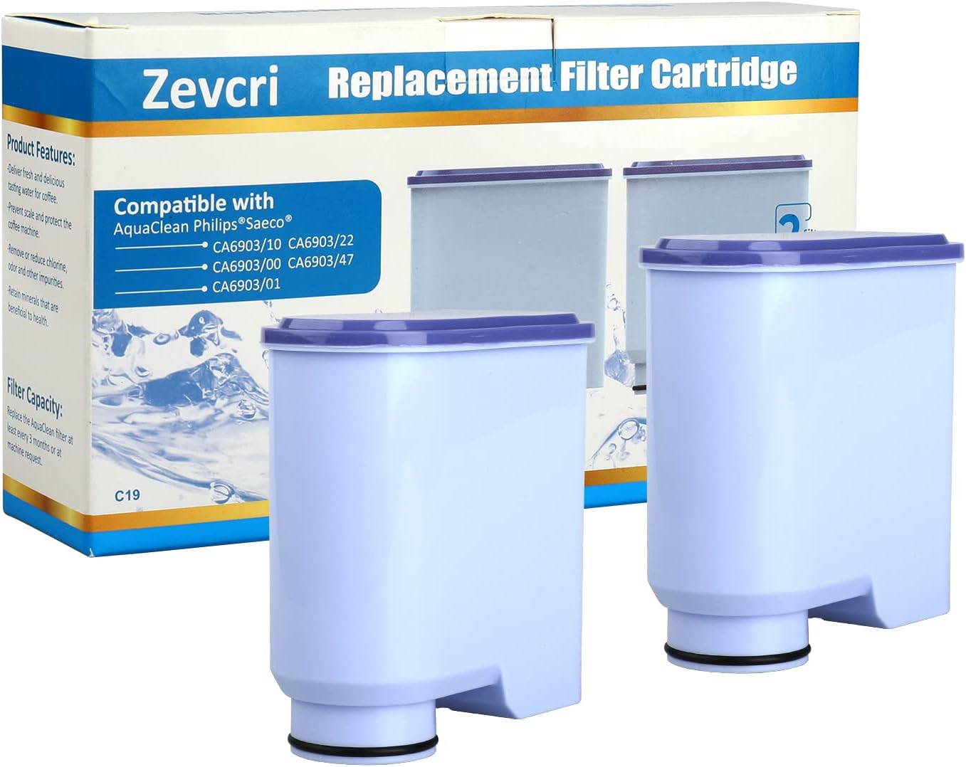 GOLDEN ICEPURE Wasserfilter Kaffeevollautomat für Philips Aqua Clean