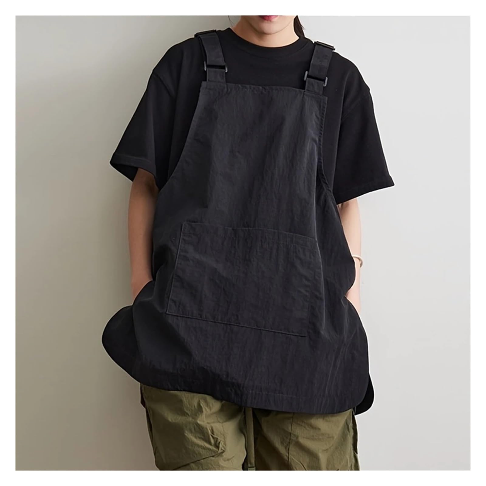Delantal Delantal de limpieza impermeable for peluquería, cafetería, catering, ropa trabajo con bolsillos, for cocinar y pintar, ajustable, color sólido