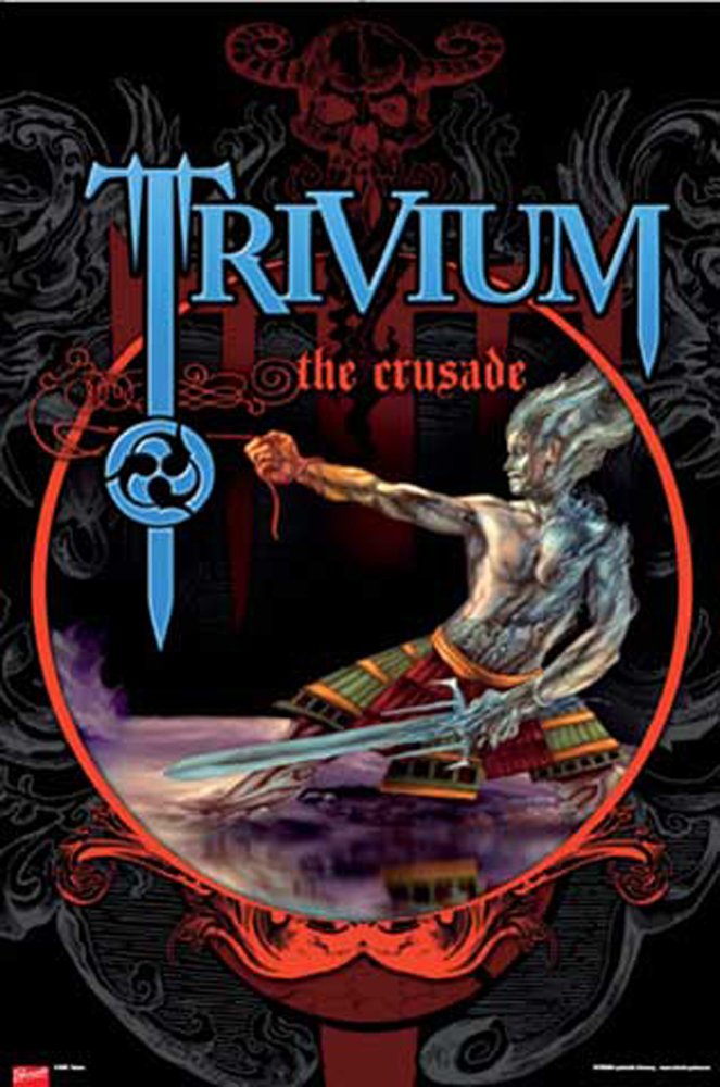 Trivium - The Crusade - Musikposter Heavy Metal Hard Rock Trivium Matt heafy - Grösse 61x91,5 cm + Wechselrahmen, Shinsuke® Maxi MDF Buche, Acryl-Scheibe
