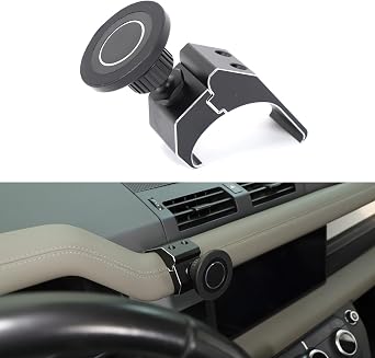 PIUGILH Magnetic Phone Holder Mount Compatible with Land Rover Defender 90 110 130 2020-2025 Interior Accessories, Aluminum Alloy 360 Center A/C Air Vent Cell Phone Holder Stand