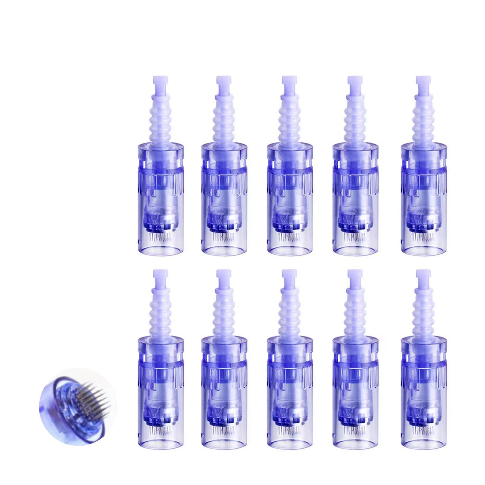 36 Pin Micro Aghi microneedling viso facciale Dermapen Aghi di ricambio Consigli Slot per cartuccia, Porta Bajonett, per Derma Pen elettrica Antirughe, dermapen facciale Imperfezioni 10 pezzi