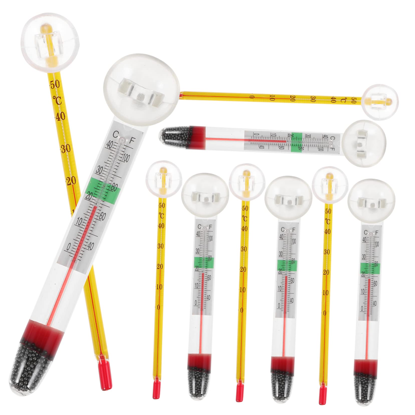 HEMOTON 2 Set Termometro Per Acquari Temperatura Termometro Per Pesci Guidato Accessori Acquario Profondo Galleggiante Termometri Digitali Plastica 10 Pezzi*2