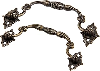 YYDFPIIA 1pc Pull Handle 100/113mm Iron Knob Vintage Cabinet Door Knobs Cupboard Drawer Wardrobe Antique Bronze Furniture Hardware (Color : 100x40mm)