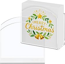 2 Pack Napkin Holder for Table, Clear Acrylic Tissue Holder, Tissue Dispenser for Kitchen, Cocktail Napkin Dispenser for Bar, Hotel, Restaurant, Home, Party.