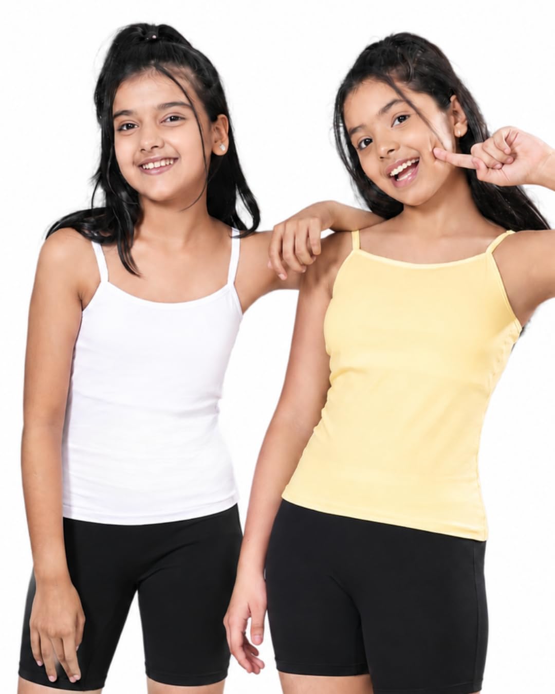 Lily Chic Lightly Padded Camisole for Girls | Ages 8-16 Years | Soft Cotton Slips | Covers Developing Nipple Buds | Perfect Under Uniforms & Tops | Pack of 2-image-6