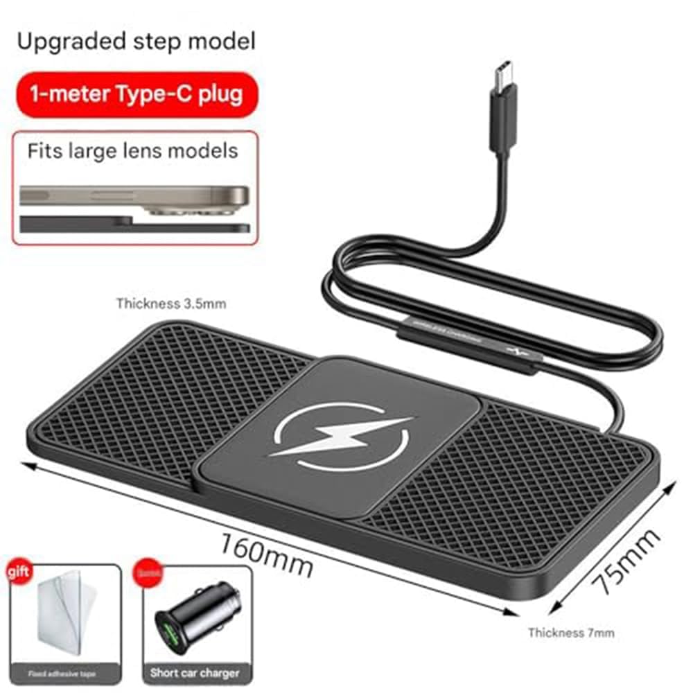hwojjha Caricatore Wireless Auto per Fiat Multipla II 2009-2015, Ricarica Rapida 20W | Caricatore wireless 20W con ricarica Qi rapida e pratica per smartphone compatibili in auto.