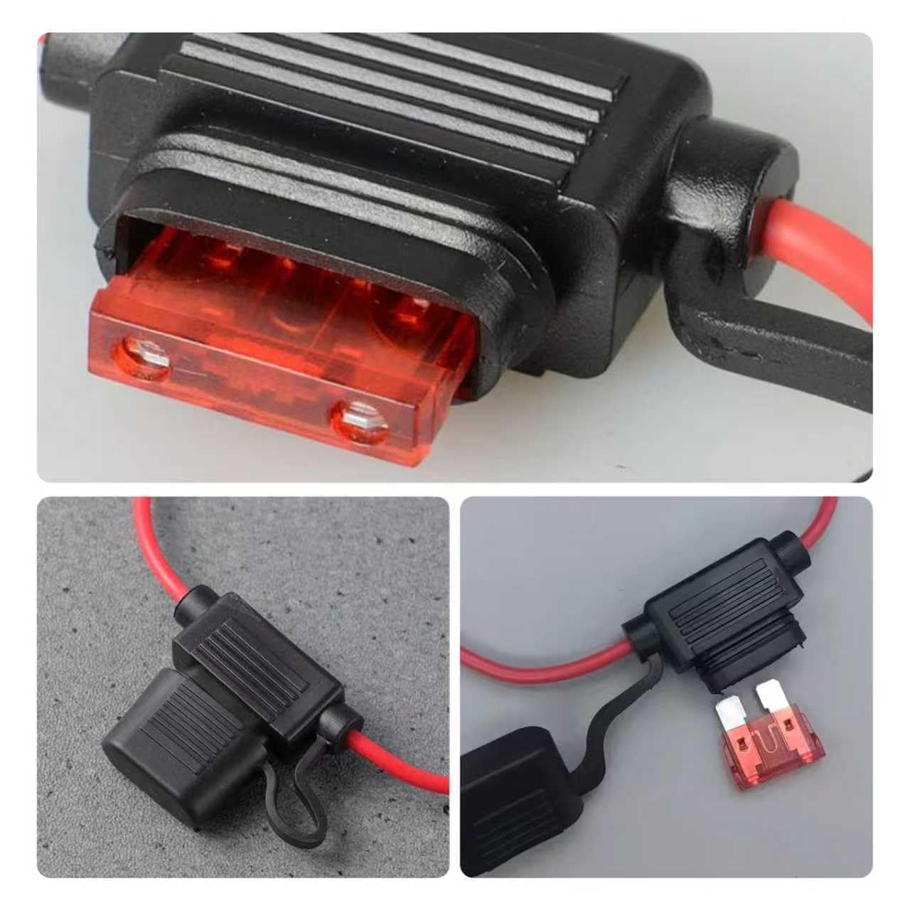 12V Inline Fuse Holder Blade Fuse – 2 Pack 10A Waterproof Automotive Fuse Holder Kit 16 AWG Wiring Harness for Car, Truck, Motorcycle, Boat Easy Install Circuit Protection for DIY Electrical Projects - 5