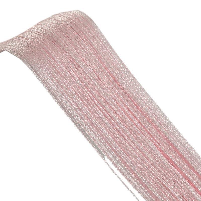Fadenvorhang 300 x 200 cm Fadenvorhänge, Bildschirmband, Trennvorhang for Wohnzimmer, Tür, Wand, Fenster, Panel, Quastenvorhang Fadengardine(Pink,300x240cm)