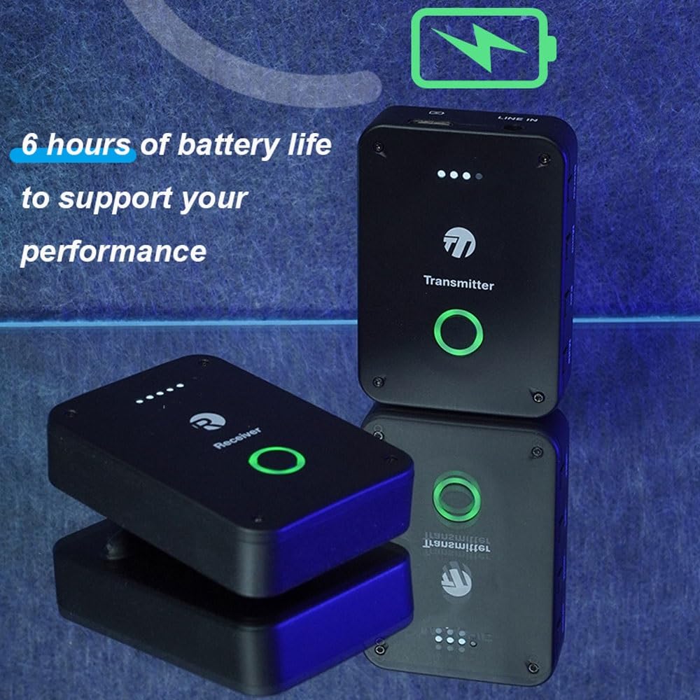 Sistema de Monitorización Inalámbrico Intrauditivo Profesional, 2,4G de Baja Latencia con Modos Estéreo/Mono – para Conciertos(Or Transmitter-Receiver Kit)