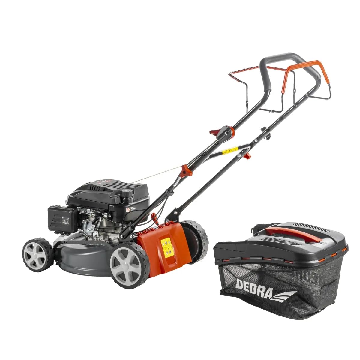 Kosiarka spalinowa z napędem 2,7 kW, 139 cc, szerokość cięcia 43 cm, Garden DEDRA, z napędem na koła, centralna regulacja wysokości koszenia (25-75 mm), metalowa osłona
