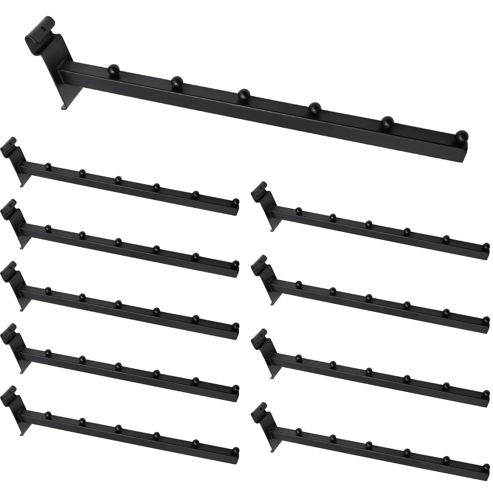 6 Kugelwasserfall für Gitterwand und Drahtgitter, Wandaufhänger, Gitterwandhaken für Kleidung, Einzelhandel, Hemd, Raster, Wandzubehör, Haushaltswaren, 39,5 cm (10 Stück)