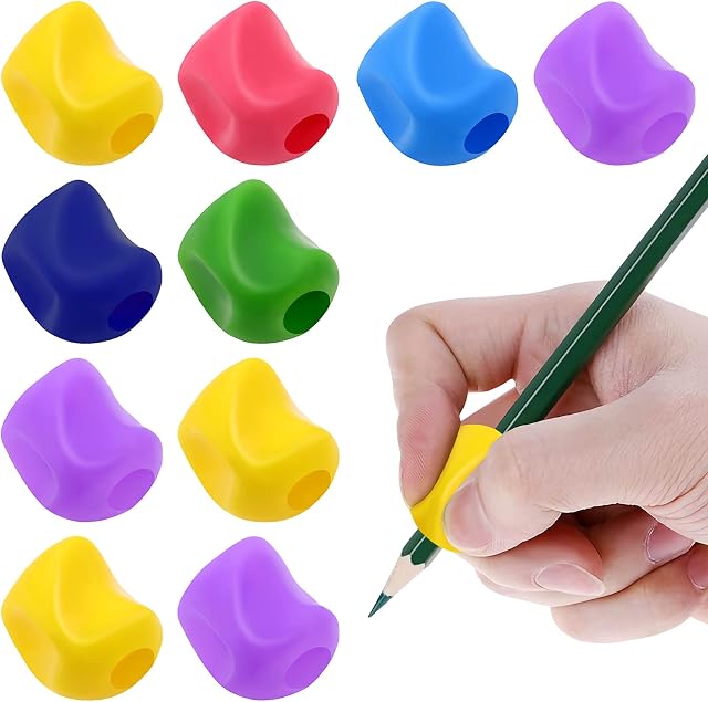NUOBESTY Writing Corrector Grip, Crossover Writing Aid Universal Ergonomic Writing Aid for Kids Handwriting 10pcs