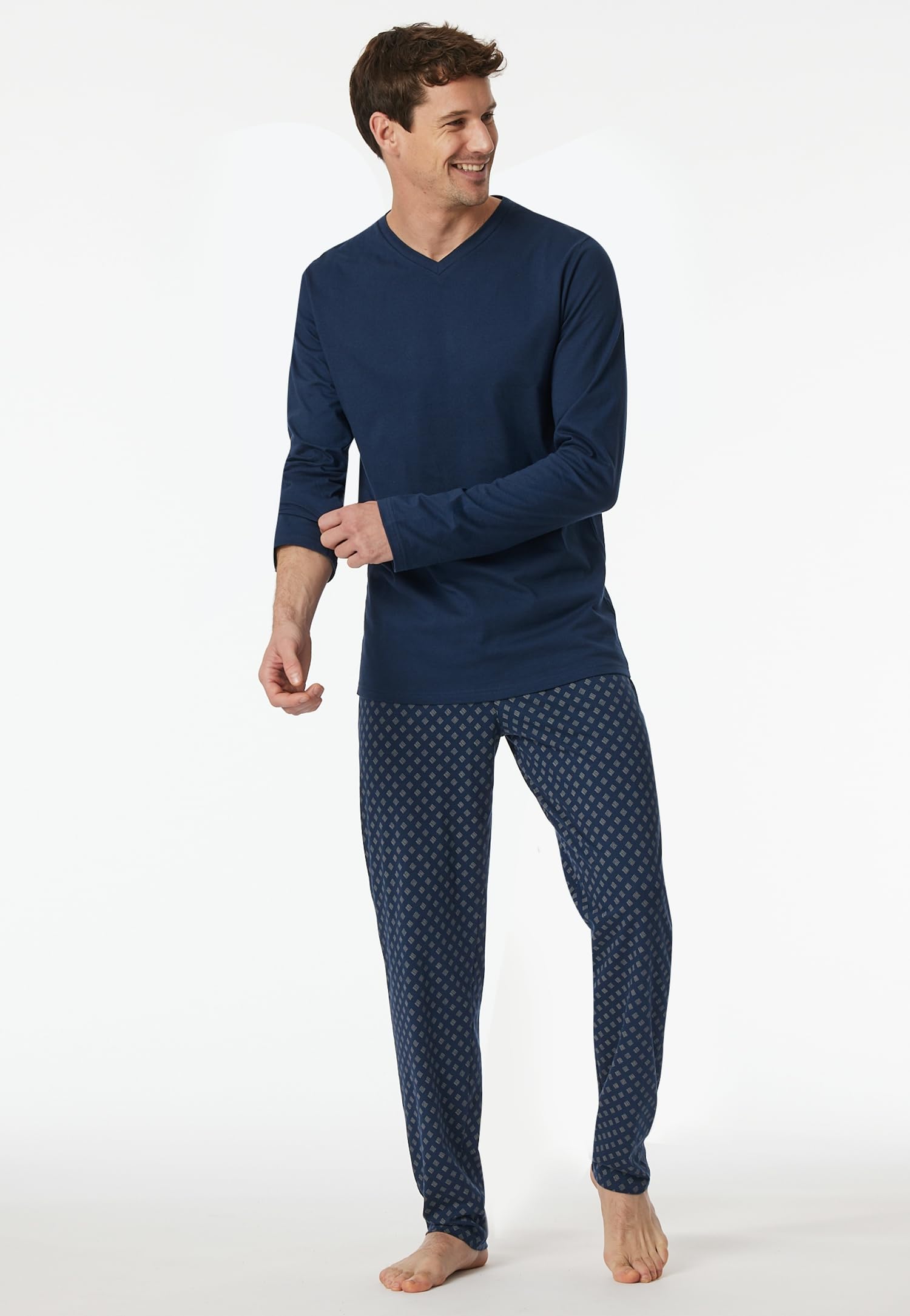 Schiesser Schiesser Herren Schlafanzug Lang - Nightwear Set Set di Pigiama Uomo