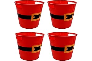 LLE Plastic Buckets with Handles for Christmas