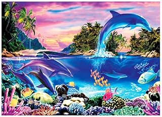 Sponsored Ad - RUIKA Jigsaw Puzzle 1000 Piece for Adults and Children Puzzle Classic Puzzle Landscape Dolphin Bay DIY Coll...