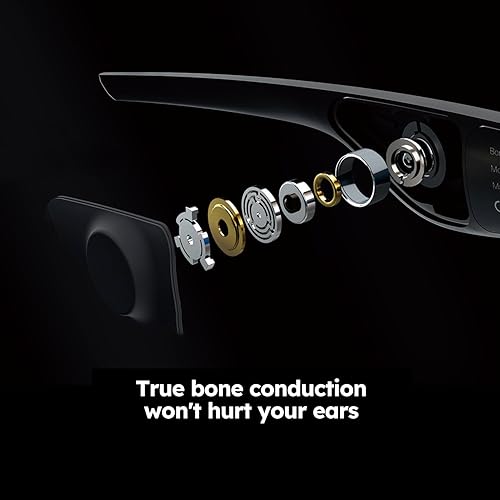 Miniatura 4 de Gafas de sol deportivas con audio y Bluetooth, lentes polarizadas, conducción ósea, para ciclismo y correr, para hombres y mujeres, color negro