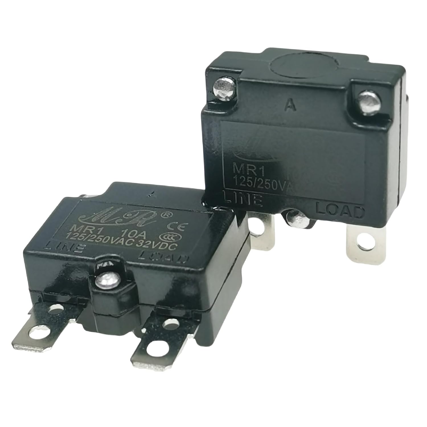 2 Pcs 30Amp Circuit Breaker Fuse Switch Automatic Reset Thermal Current Overload Protector Wheels Replacement Part for Powered Ride On Toy Car 12V Bumper Car Fuse SUV Truck Boats 125/250V AC 50V DC