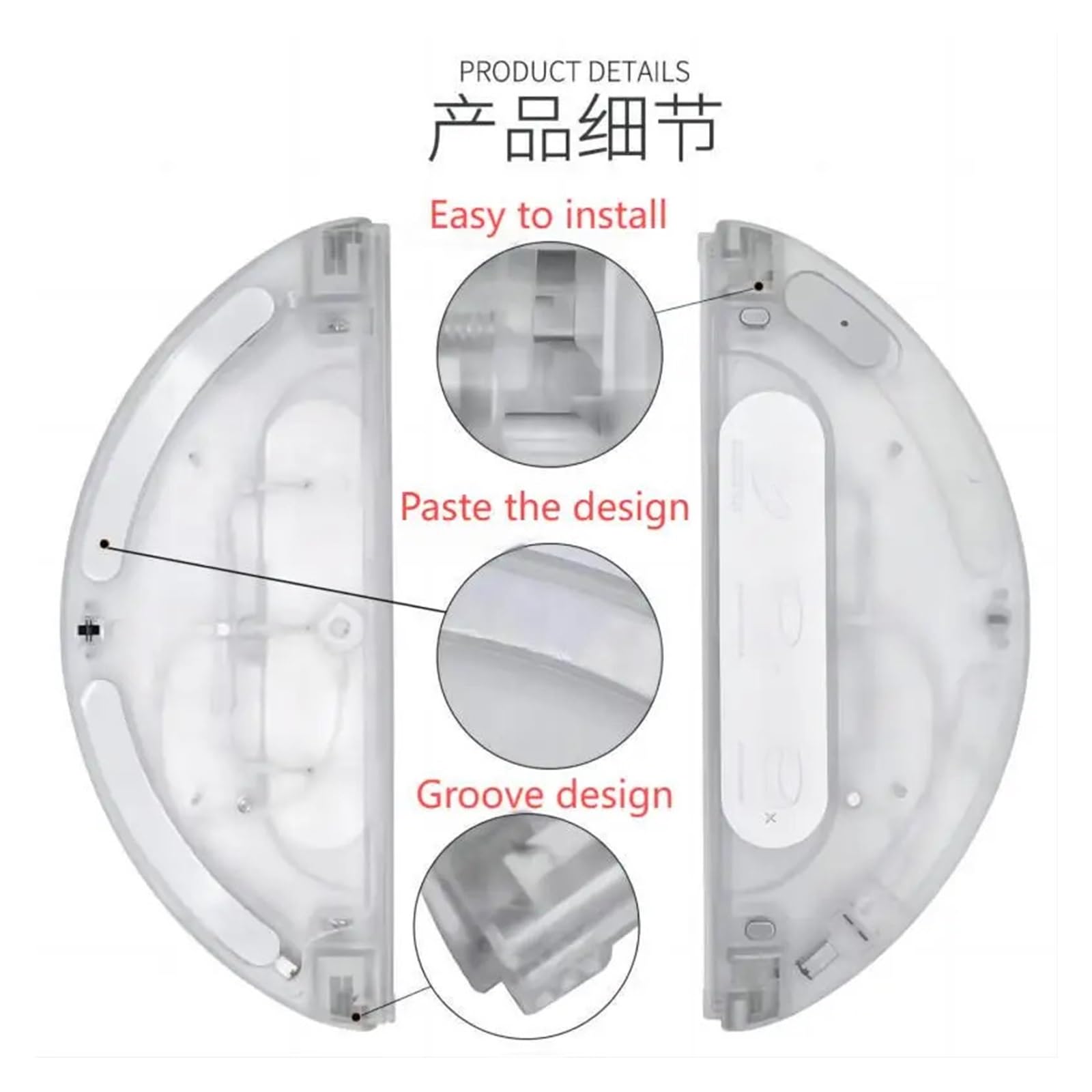 Compatible con Dreame, accesorios for robot barredor F9, control eléctrico especial, tanque de agua.(2pcs Tank white)