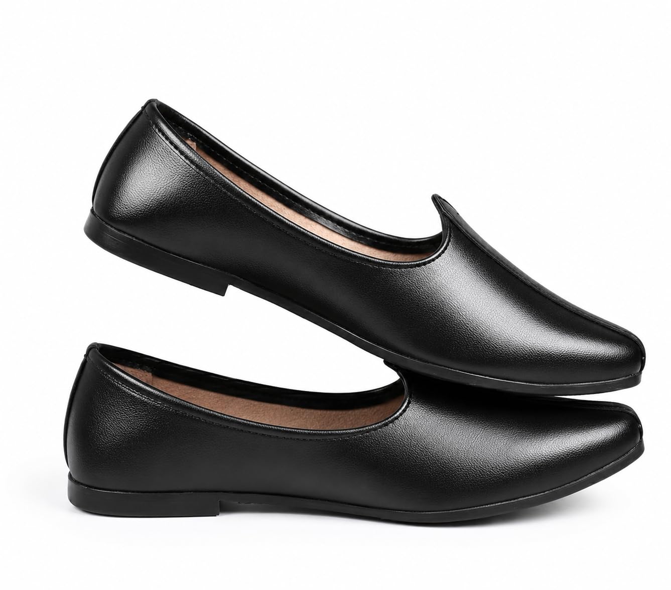 Men's Traditional Black Jutti | Premium Ethnic Wear Mojari and Nagra Shoes for Wedding & Party-image-46