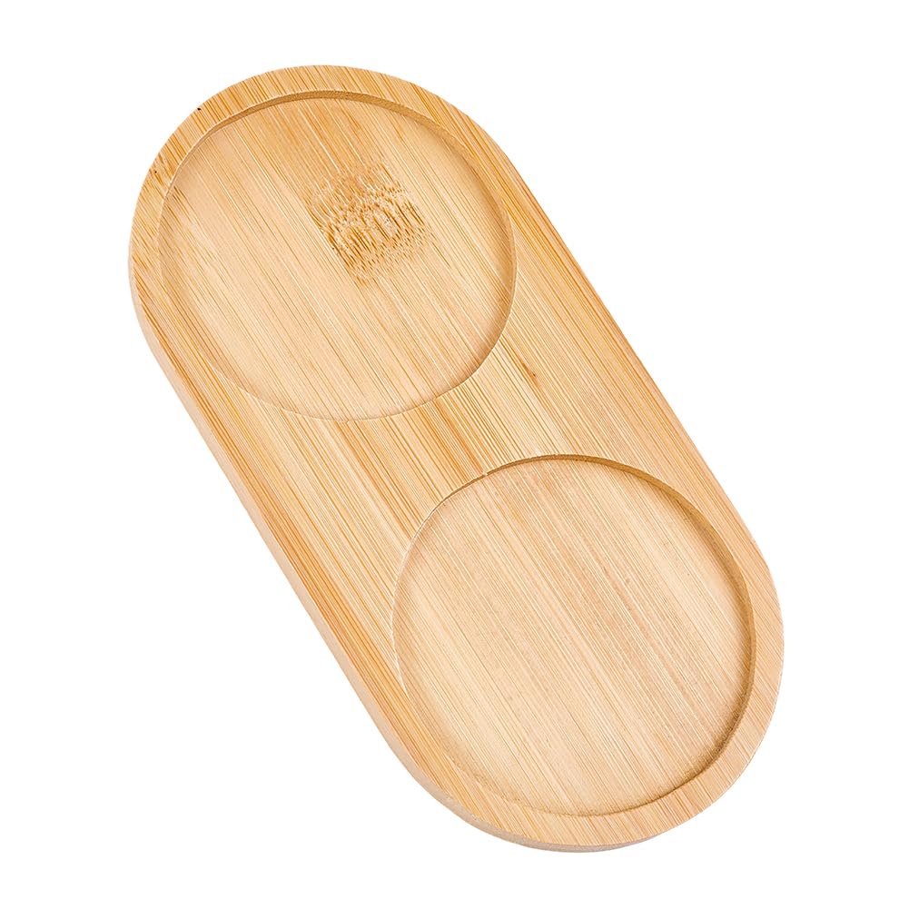 GORGECRAFT Salt and Pepper Mill Tray Bamboo Tray Peper Mill Holder 80.5mm Inner Diameter Mills & Shakers Moccasin Salt & Pepper Grinder Rest for Crafts Kitchen Storage Holder Home