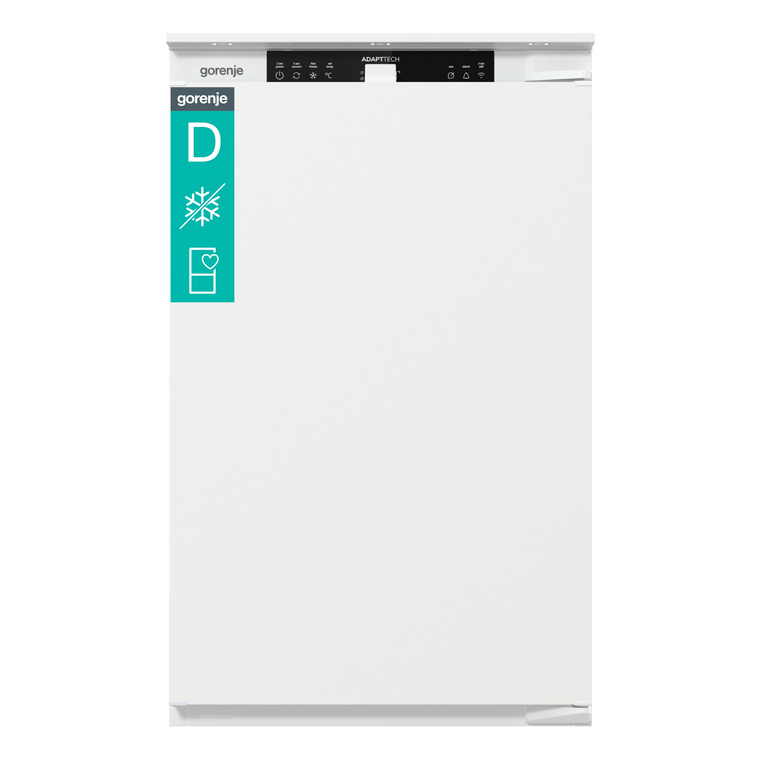 Gorenje FNCI508D61WFE Einbaugefrierschrank / 56er Nische/EEK D/ 91 Liter/ 33 dB/NoFrost/AdaptTech/Europäische Qualität/ConvertTotal/ConnectLife/FastFreeze/BxHxT 54×87,5 ×54,5 cm/Weiß