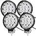 Faro da Lavoro, 4 X 42W Tondo Fari Led 12V 24V Fari di Profondità Impermeabile IP67 Luci di Lavoro Fuoristrada per Moto Auto ATV SUV Trattore, 6500K(4 pezzi)
