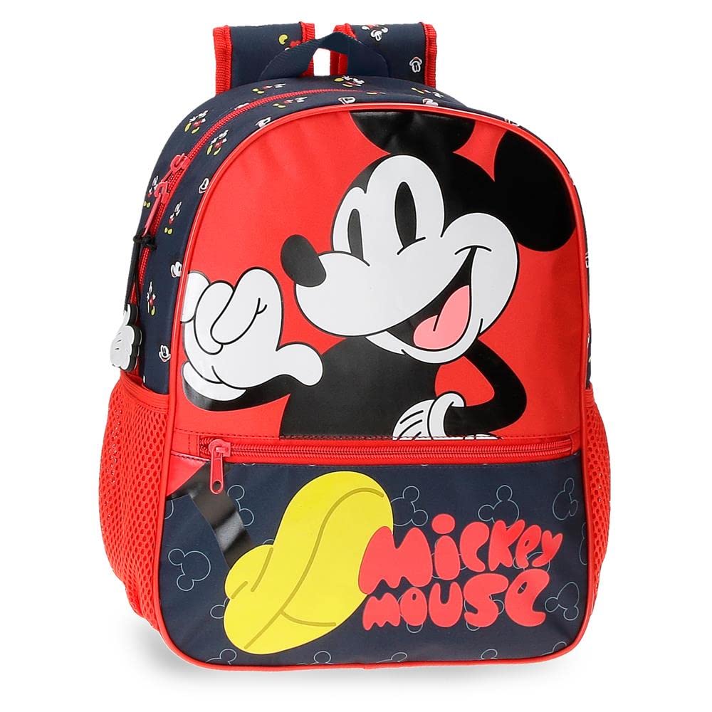 Disney Mickey Mouse Fashion School Backpack Multicoloured 27 x 33 x 11 cm Microfibre 9.8L, Multicoloured, School Backpack