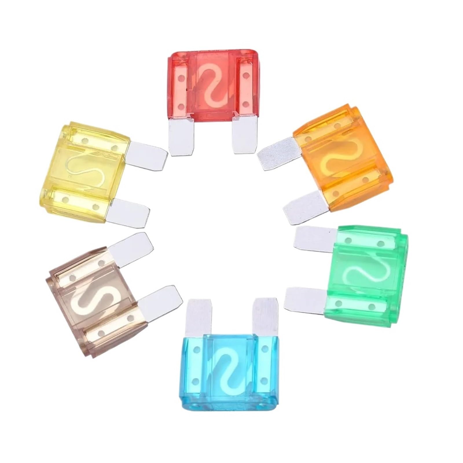 28 Pieces Maxi Blade Fuse Assortment, 20A 30A 40A 50A 60A 70A Big Fuse Kit, Large Size Fuses for Car, SUV,