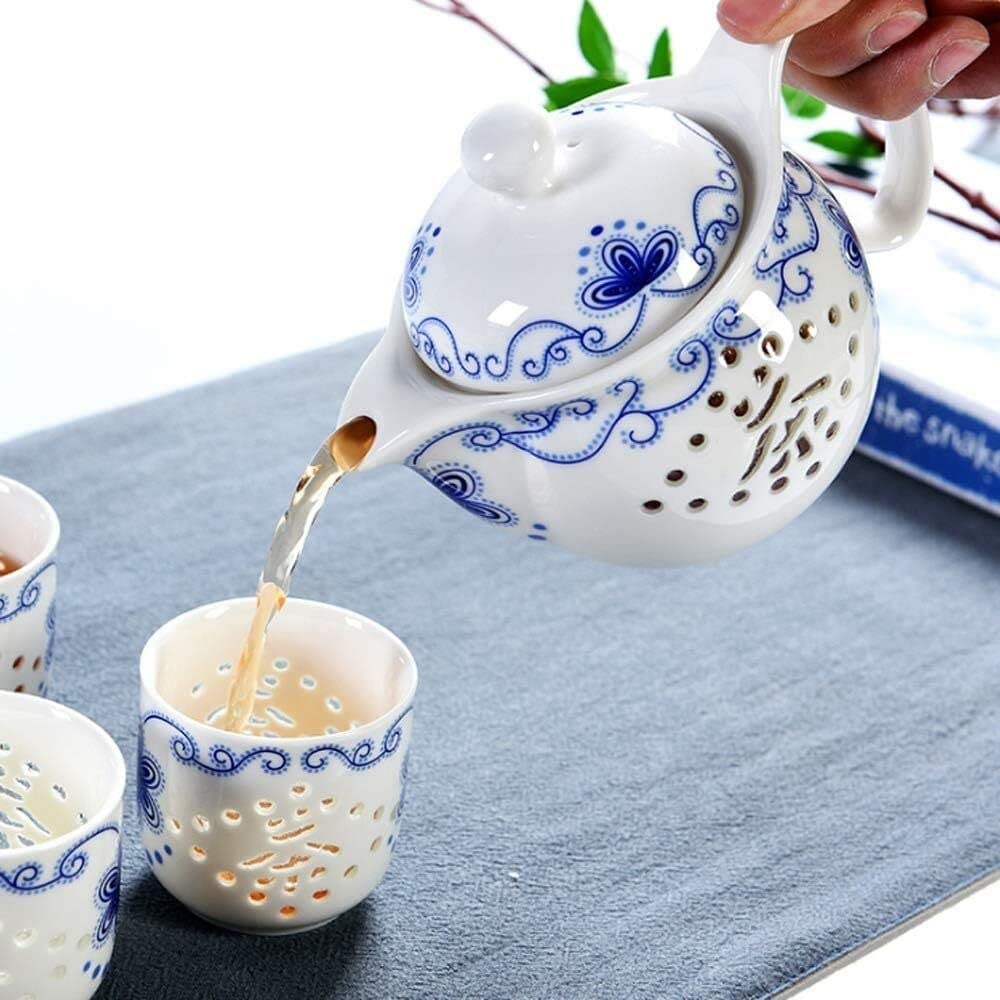Zestaw Do Herbaty Chiński Czajniczek Zestaw Filiżanek Ceramicznych Do Herbaty Z Tacą Na Herbatę Chińskich Kawy Użytku Domowego Akcesoria Kuchenne