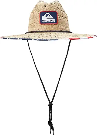 Men's Outsider Lifeguard Wide Brim Beach Sun Straw Hat