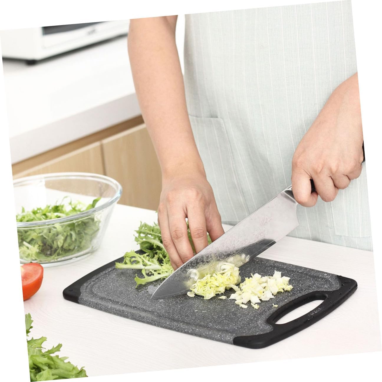 Decorative Marble Pattern Cutting Boards Set, 3pcs Rectangular Pp Anti-slip Kitchen Cutting Boards for Food Prep and Household Use