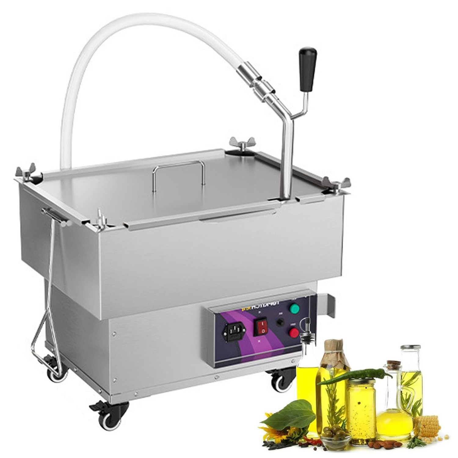 Máquina De Filtro Para Freidora Móvil, Sistema De Filtro De Aceite Para Freír De 18 L/5,8 Galones, Filtro De Aceite Para Freidora De 300 W, 10 L/Min, Bomba De Filtro De Aceite De Cocina Y Manguera, P