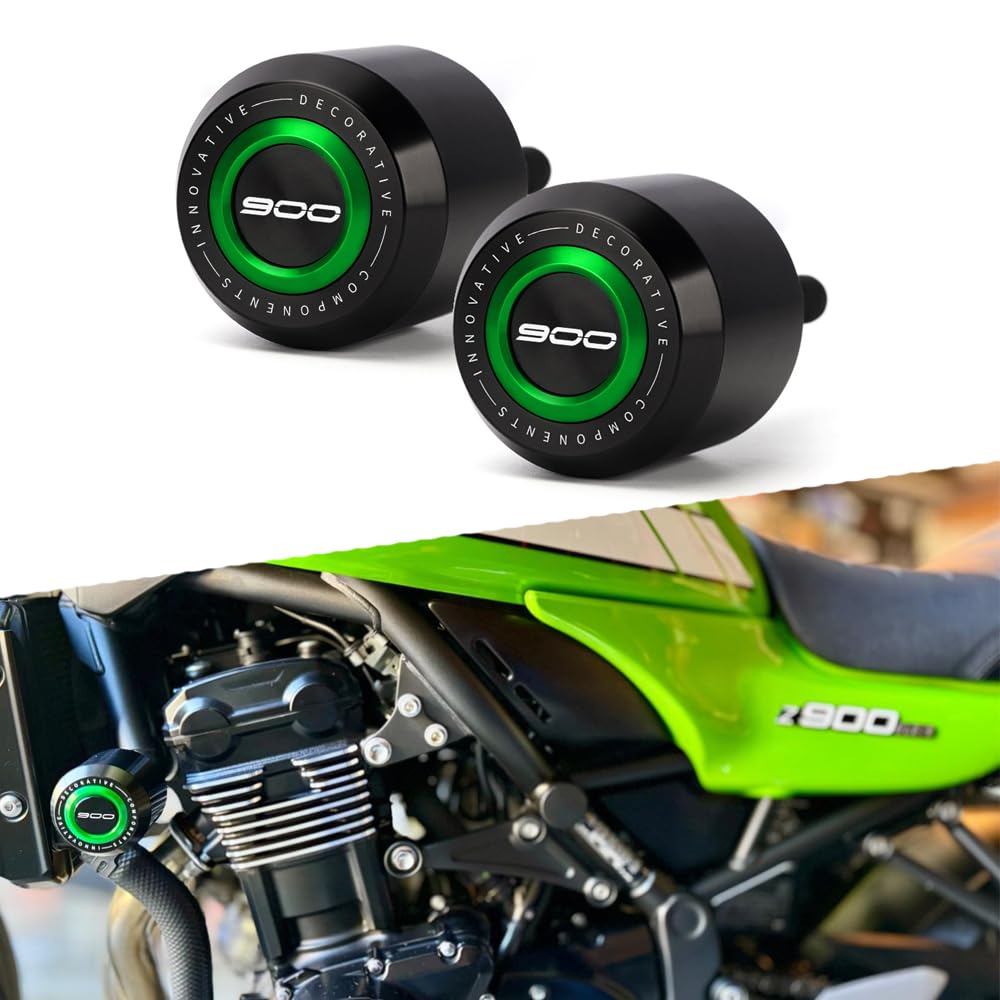Modeer Compatibile con Kawasaki Z900 Z900RS 2017-2023 (NON per il 2024) telaio moto anticollisione Slider Crash z 900 rs accessori (verde)