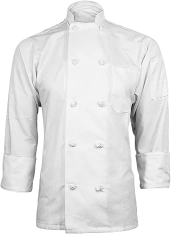 Long Sleeve Basic Knot Button Chef Coat