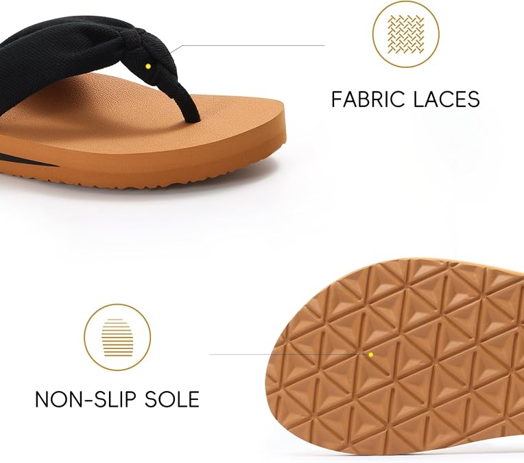 Evshine Women's Flip Flops, Yoga Mat Thong Sandals
