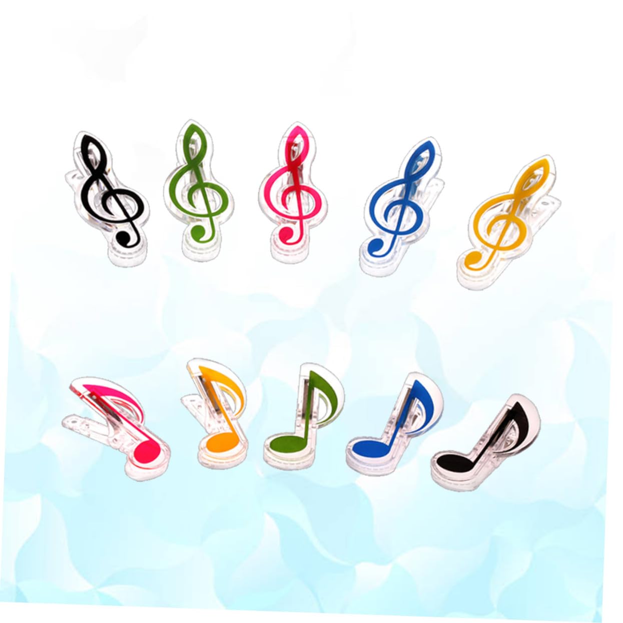 10pezzi Leggio per Pianoforte Note Musicali Colorate Impugnatura in Plastica Supporto per Spartiti in Plastica per Pianisti Amanti della Musica