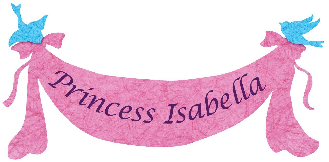 My Wonderful Walls Peel and Stick Personalized Princess Name Banner Wall Sticker, Pink/Blue