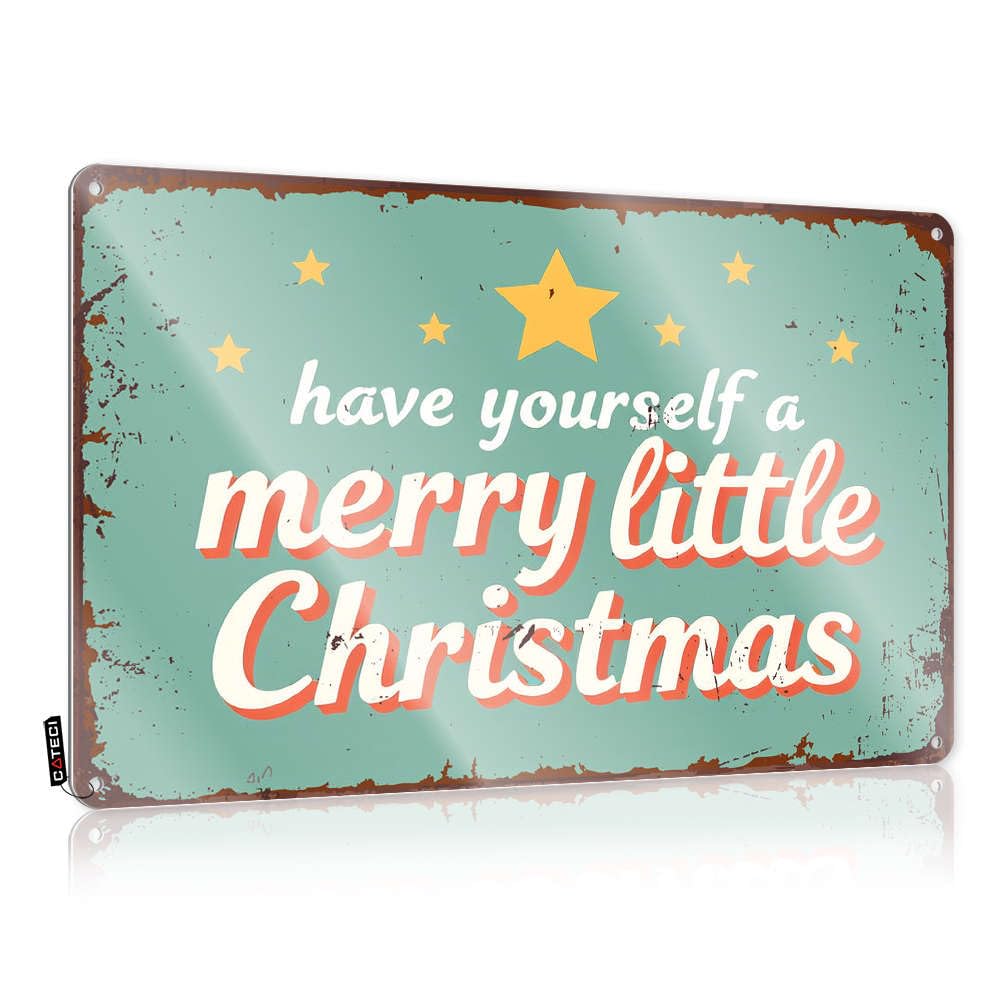 Fzfn Colour Funny Sign Van Vintage Wall Decor | Have Yourself A Merry Little Christmas Scandinavian Decor For Street Home Decoration(30X40cm)