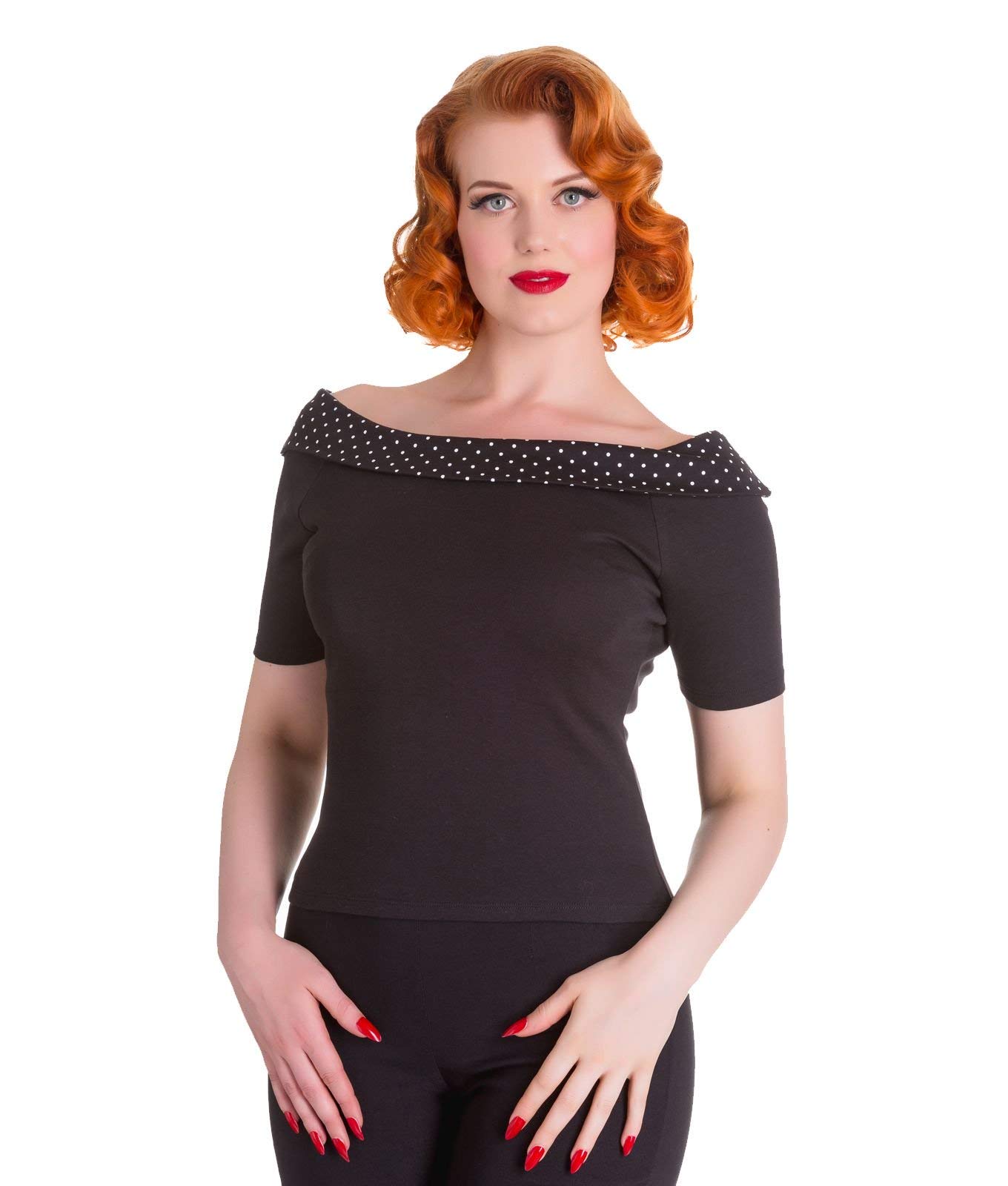 Hell Bunny Red & Black Chloe Top