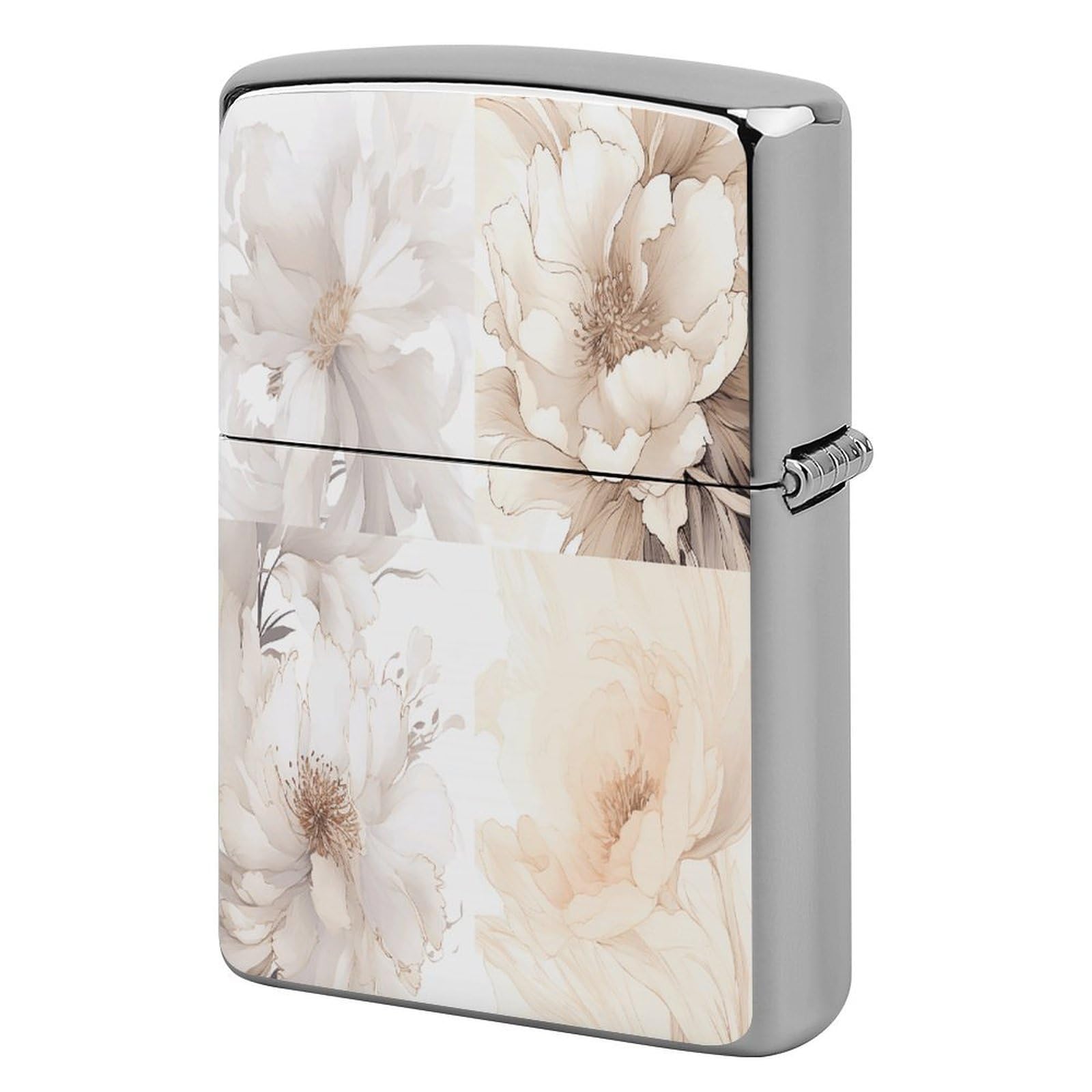 Fodpand Style Flower Image Metal Lighter Case Cover Lighter Sleeve