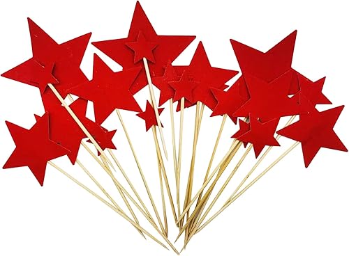 Miniatura 5 de 70 adornos de estrella para cupcakes, estrella brillante, palillos de frutas, decoración de cupcakes para fiesta de cumpleaños, boda, baby shower,