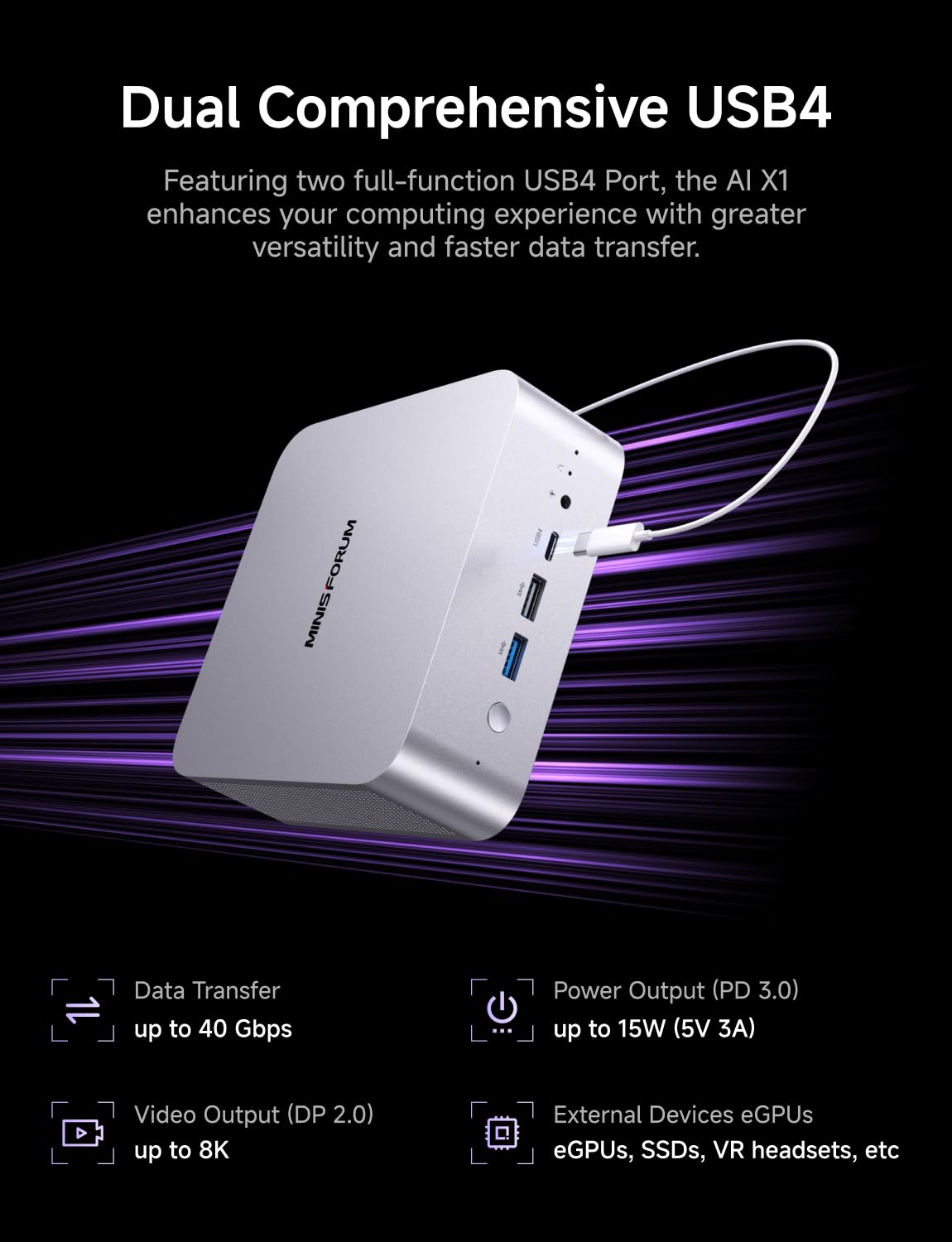Amazon.com: MINISFORUM X1-255 Mini PC AMD Ryzen 7 255 Barebone