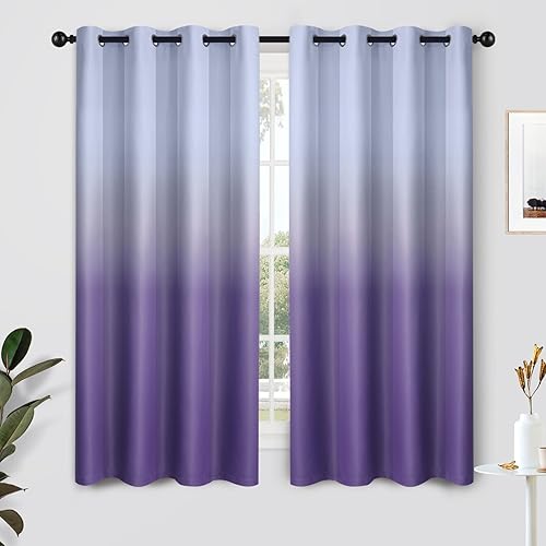Miniatura 96 de SimpleHome Cortinas gruesas con aislamiento térmico y ojales, bloqueo de luz para oscurecer sala, dormitorio, 2 paneles, 52 x 72 pulgadas de largo,